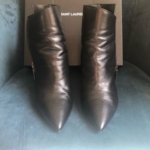 Saint Laurent black Niki 85 zip boots